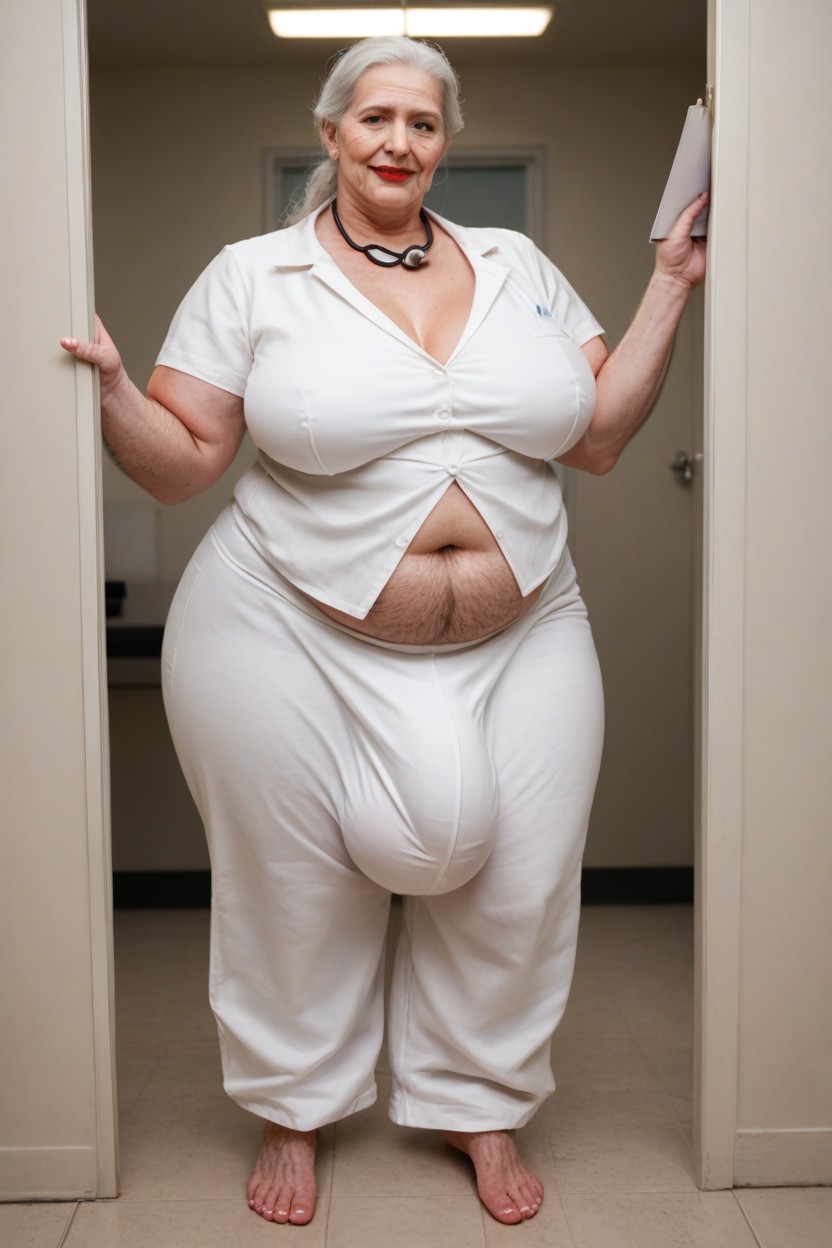 Holding Clipboard, Hospital, Gigantic Shemale AI Porn