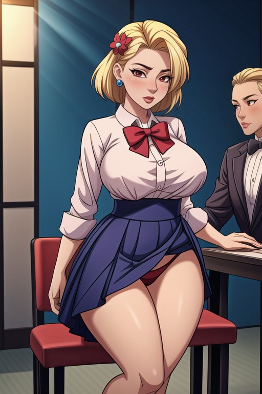 Pantyshot, Shirt, Japanese Text Furry AI Porn