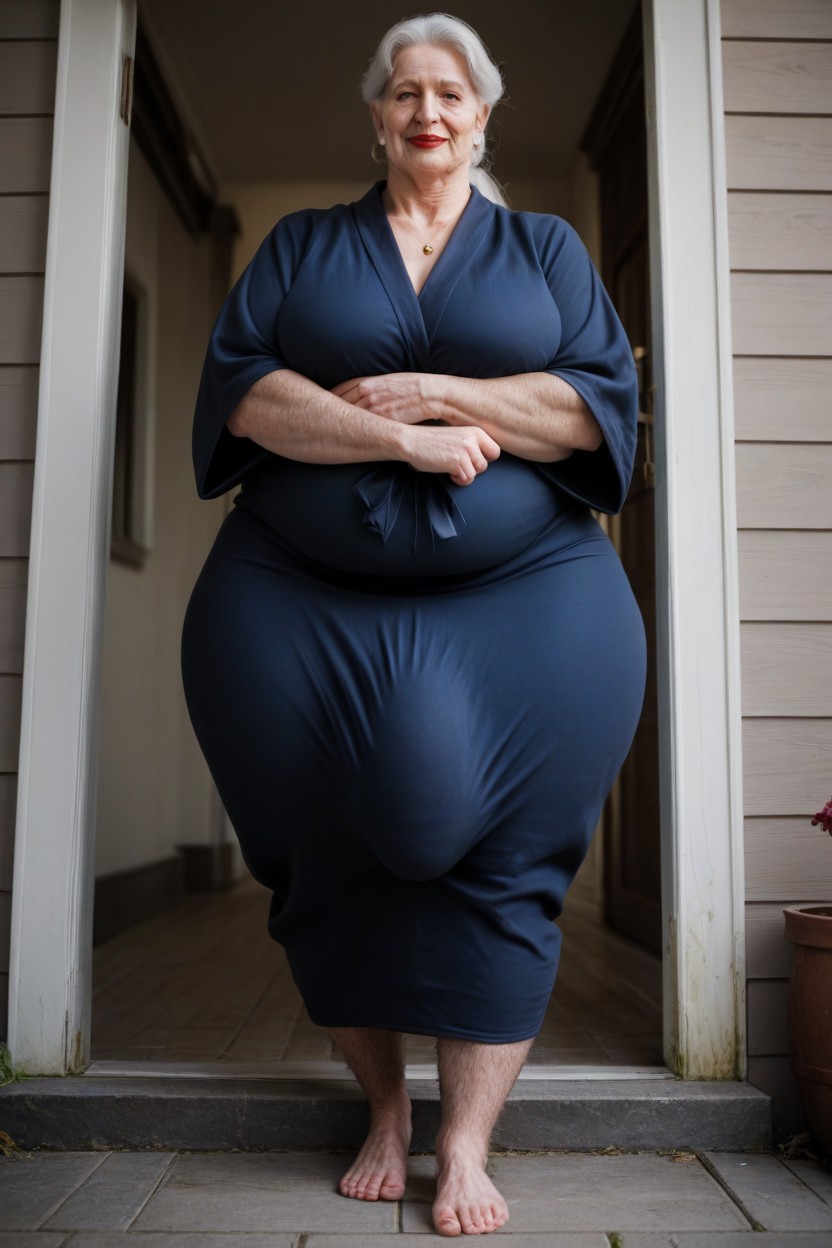 Satan Robe, Huge Bulge Under Clothing, Pale Skin Shemale AI Porn