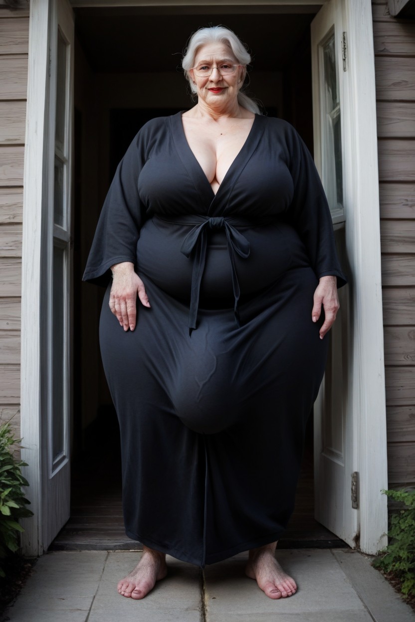 Gigantic Saggy Breast, Pale Skin, Extremely Large Ass Shemale AI Porn