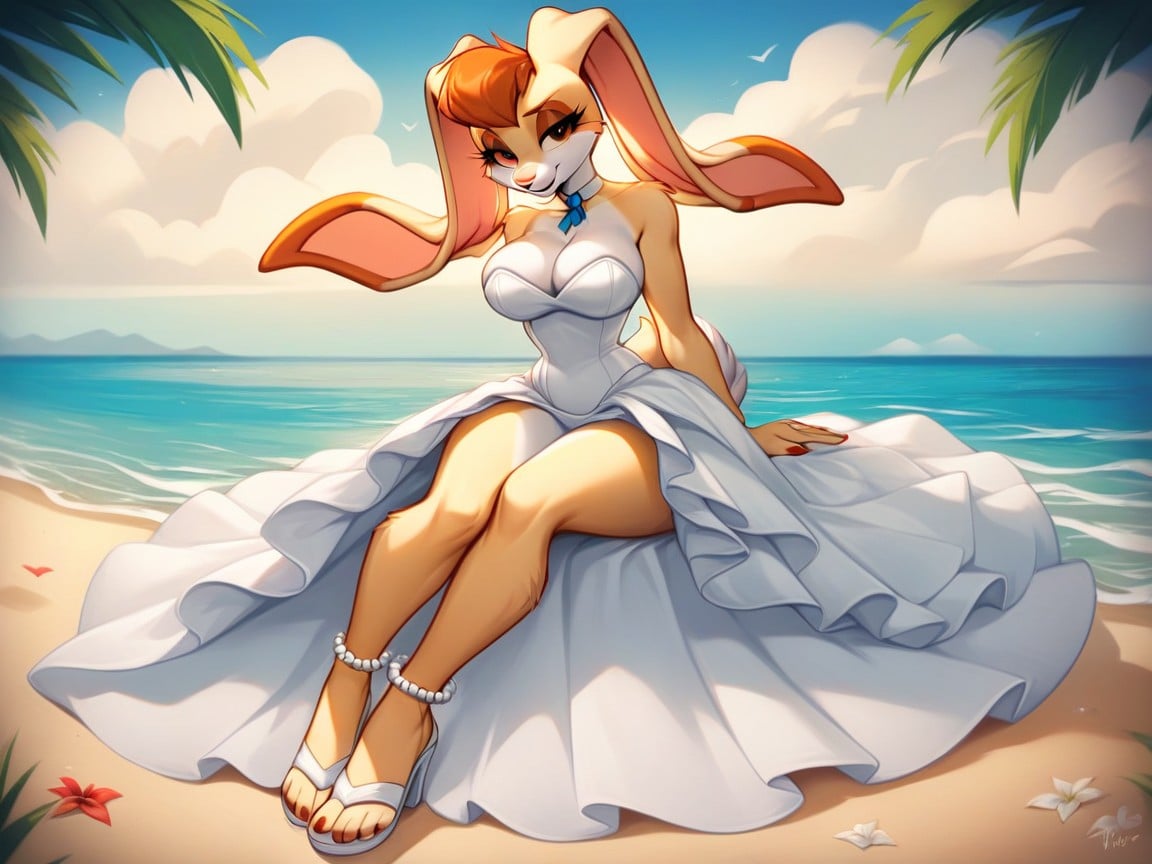 Wedding On The Beach, Beautiful Feet, Wedding Ring Furry AI Porn