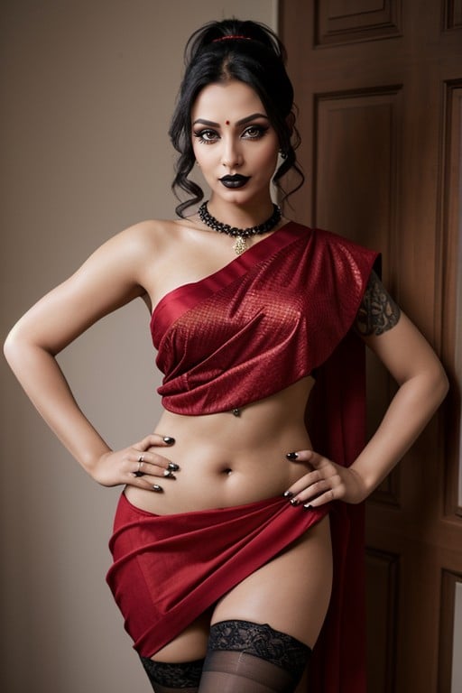 Queue De Cheval, Indienne, Vue De FacePorno IA transsexuelle