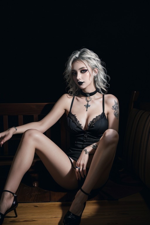 Creepy House Style, Medium Breast, Detailed Skin AI Porn
