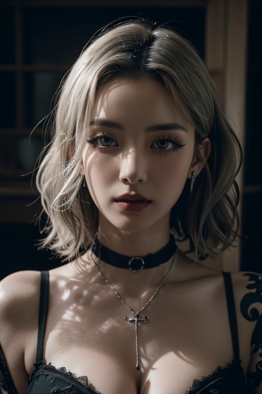 Very Short Hair, Dusk, Sheets On Furniture AI Porn