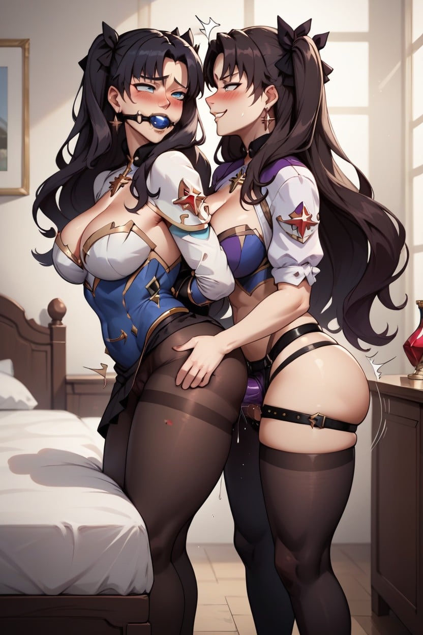 Arms Behind Back, Side View, Fucked From Behind AI Porn