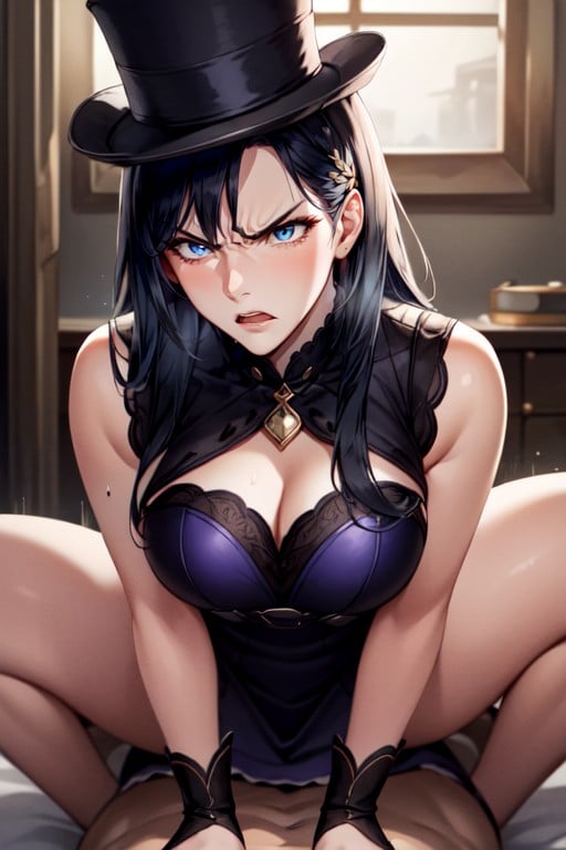 Black Hair, Caitlyn (league Of Legends), Cowgirl AI Porn