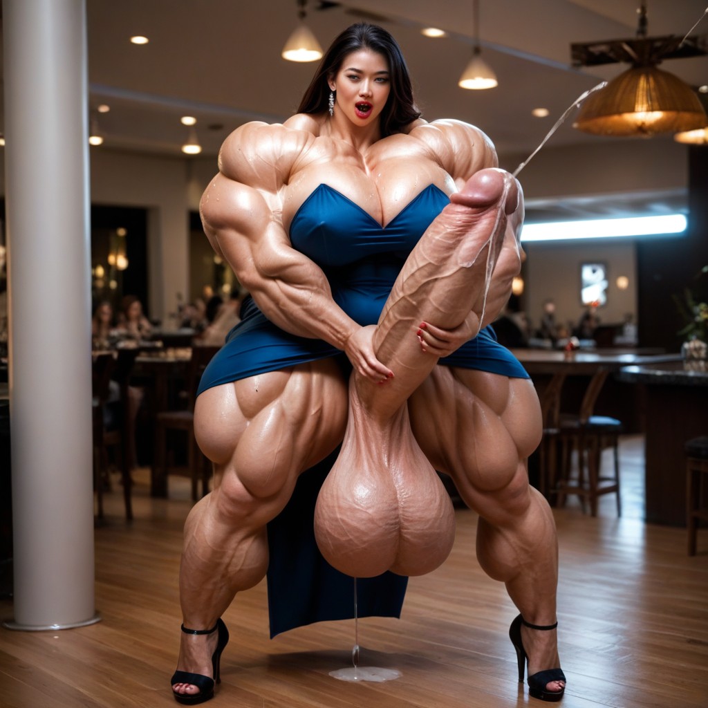 Hyper Large Muscles, Hyper Gigantic Massive Muscles, Hyper Penis Futa Shemale AI Porn