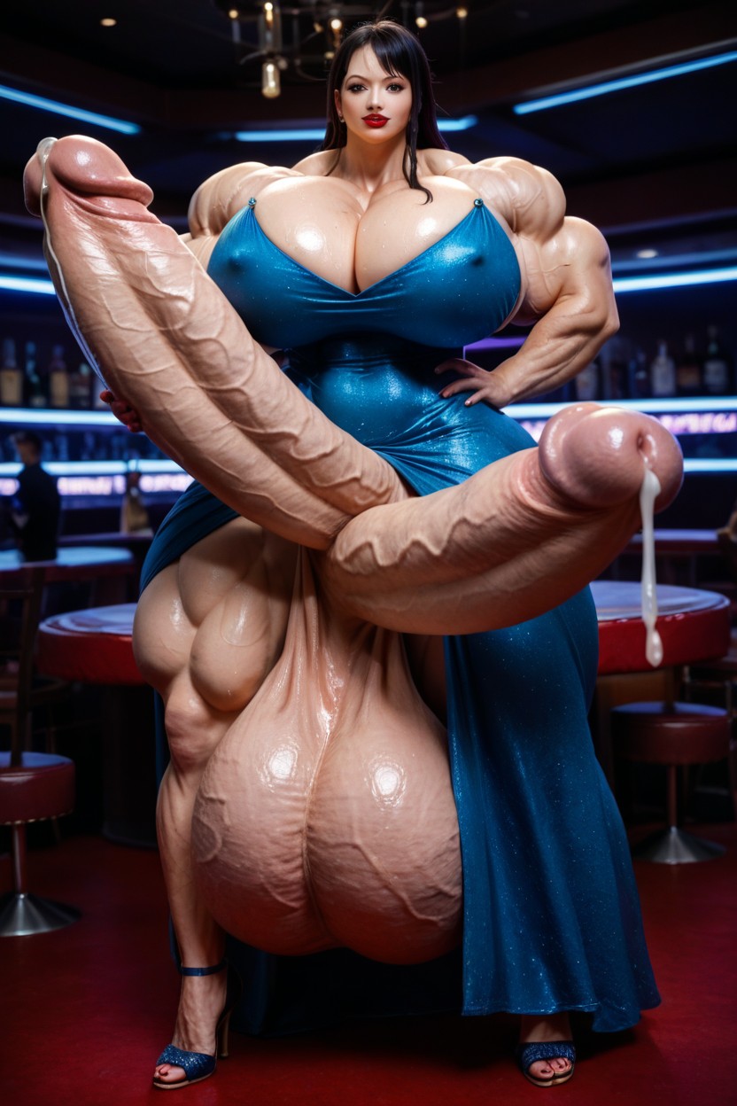 Hyper Gigantic Massive Muscles, Growth, Hyper Penis Futa Shemale AI Porn