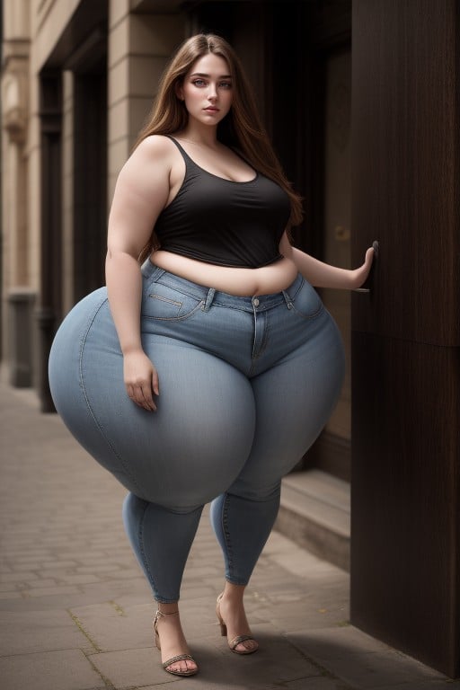 Hips Too Fat To Do Anything, Tank Top, Massive Ass AI Porn