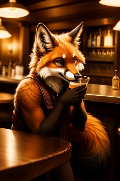 Fox, Small Breast, Bar Furry AI Porn