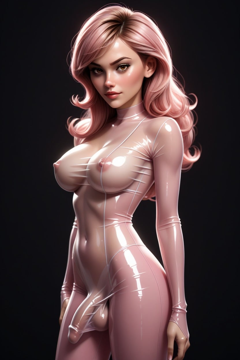 Both Eyes Open, Bulge Penis, Helen Parr Shemale AI Porn