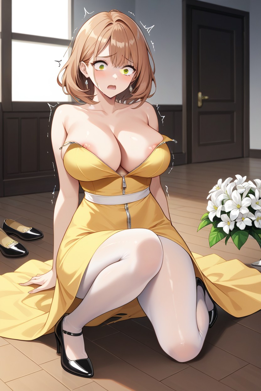 Transformation Starts, Body Starts Trembling Shaking, Pale Skin Hentai AI Porn