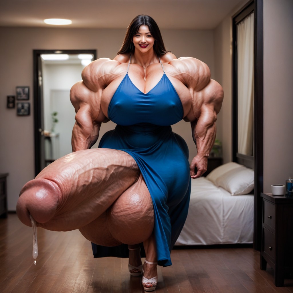 Hyper Penis Futa, Hyper Big Muscles, Hyper Large Muscles Shemale AI Porn