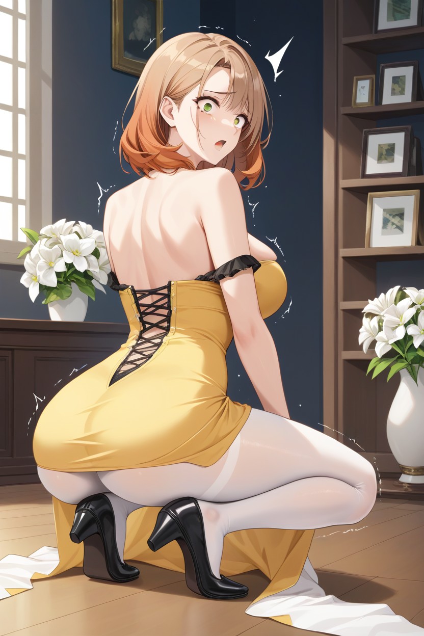 Fair Skin, Shoes Slip Off, Feet Up Hentai AI Porn