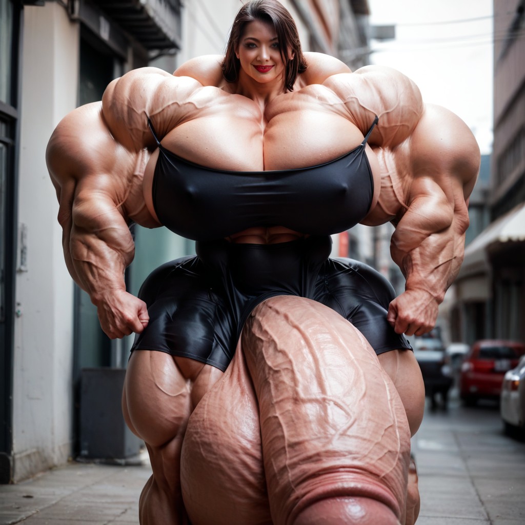 Asian, Walking, City Shemale AI Porn