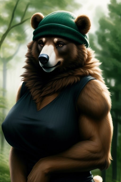 Beanie, Massive Breast, Bear Furry AI Porn