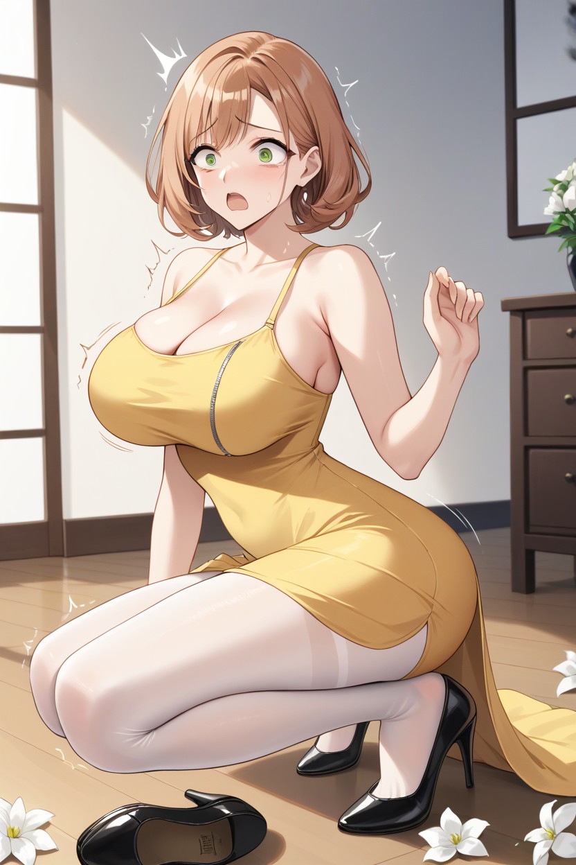 Body Grows Taller, Shocked Worried Look, Butt Expansion Hentai AI Porn