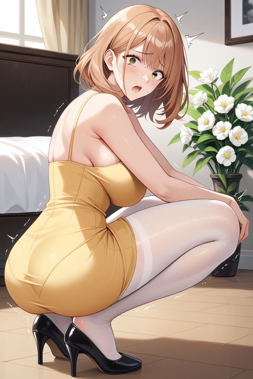 Pale Skin, Shoes Grow Tight, Feet Up Hentai AI Porn