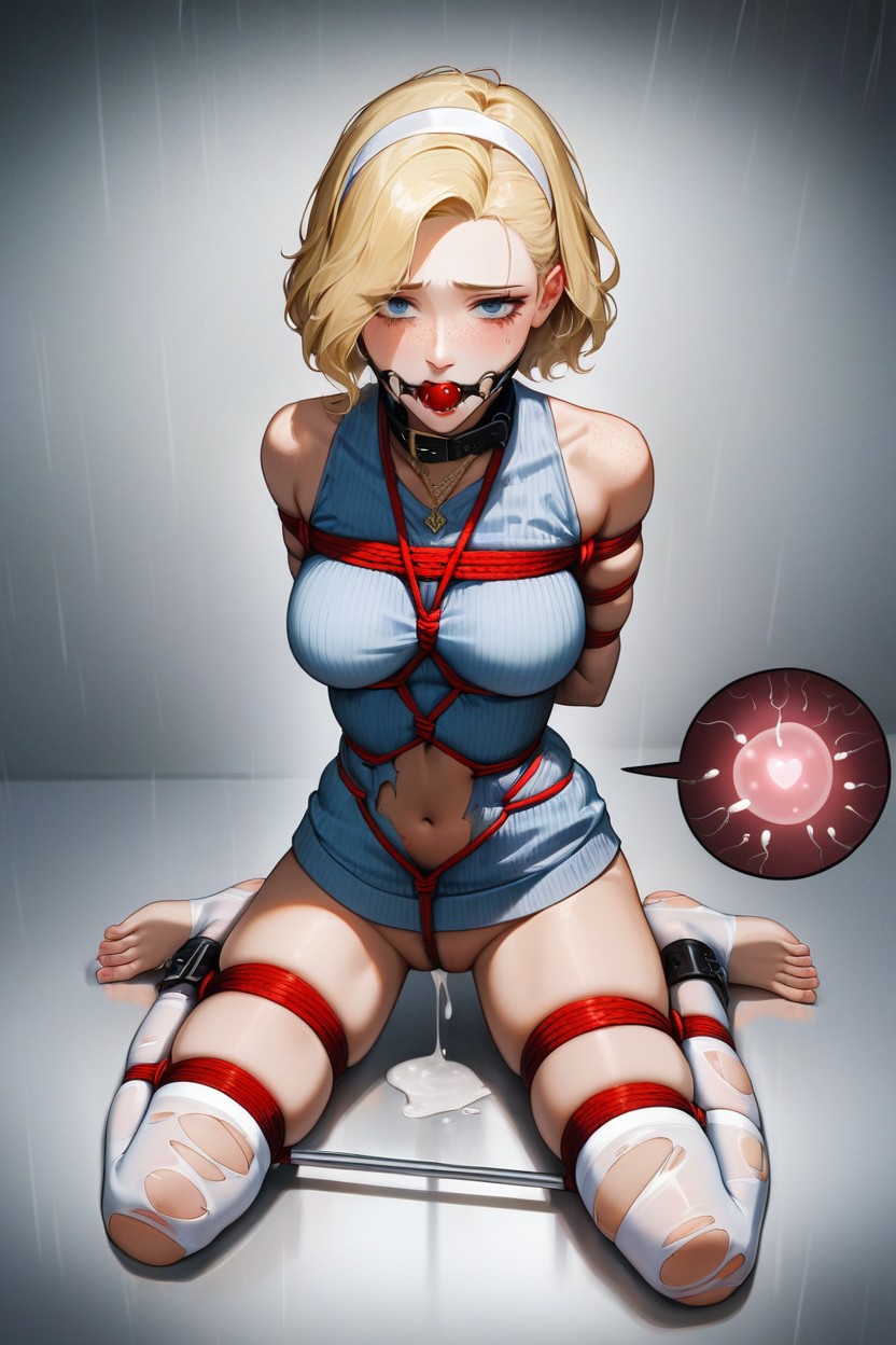 Hair Ribbon, Hair Band, Leg Spreader Bar AI Porn