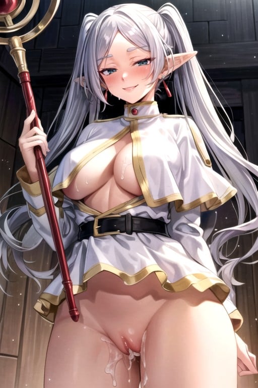 Mischievous (smiling While Blushing), Lifting Skirt, Nsfw Hentai AI Porn