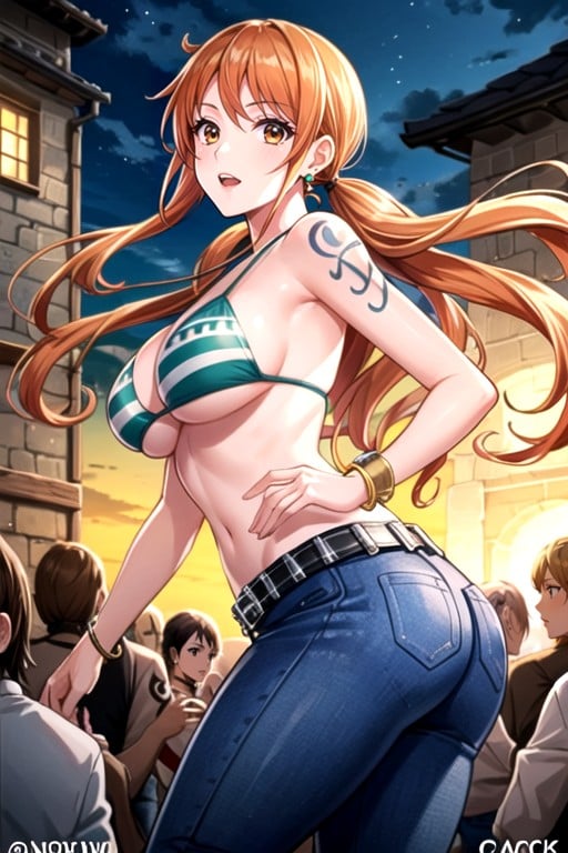 Nami (one Piece), Pigtails, 1 Person AI Porn