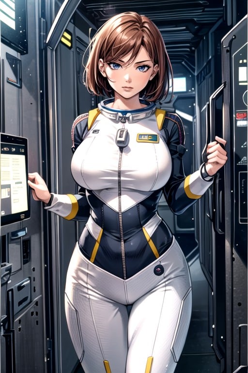 Form Fitting Clothes, Comic, Bobcut AI Porn