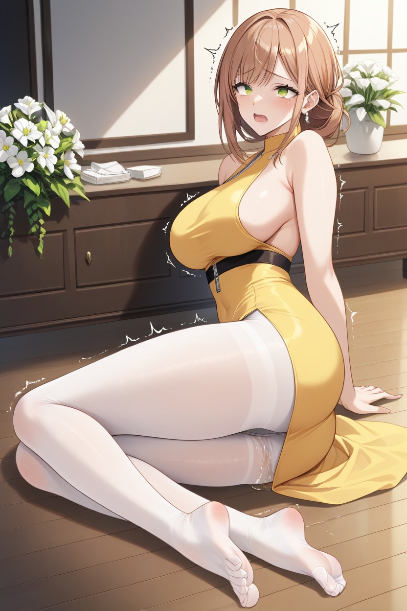 Mouth, Hotel Room, Medium Length Hair Hentai AI Porn