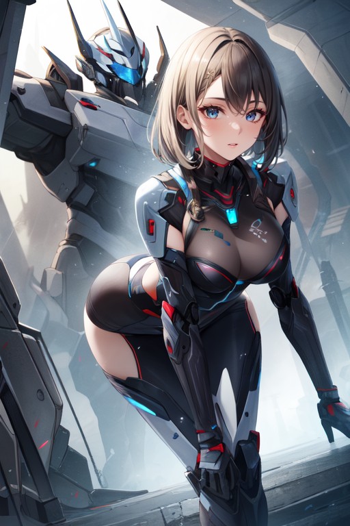 Robot Armor, Bending Over, 1 Person AI Porn