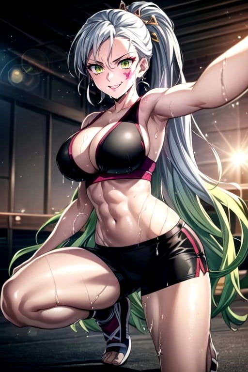 Gym, Lipstick, Navel ExposedPorno AI Hentai