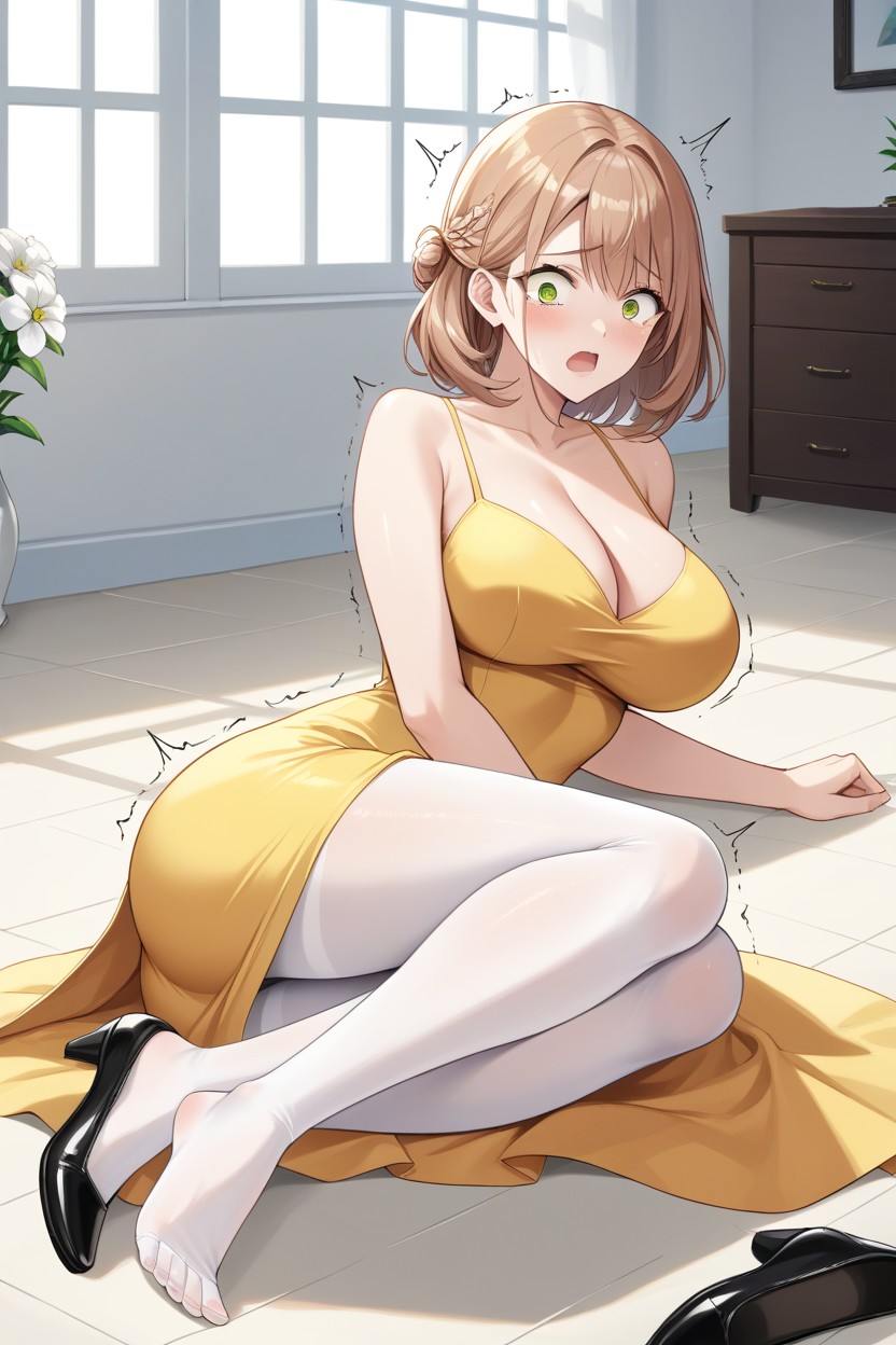 Breast Expansion, No Shoes, Ginger Hair Hentai AI Porn