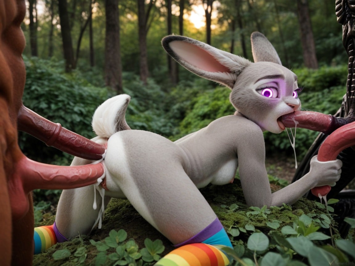 Pony Penis, Judy Hopps, Cum Everywhere Pornografia de IA