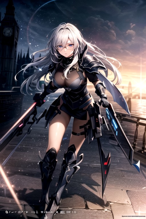 London, White Hair, Armor AI Porn