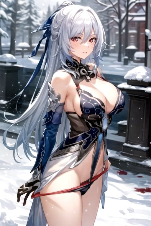 Snow, Natural Breast, Looking At Viewer AI Porn