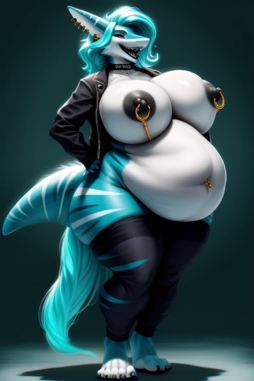 Big Vore Belly, Gigantic Saggy Hyper Breasts, Hyper Thick Thighs Furry AI Porn