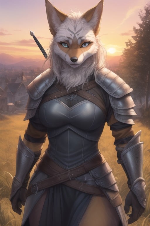 Sunset, Armor, Armor Gloves Furry AI Porn