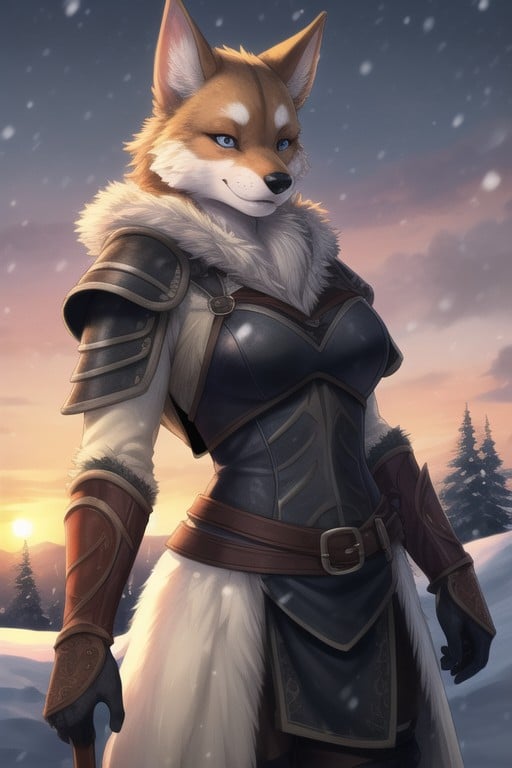 Il Neige, Armure, Gants D'armurePorno IA Furry