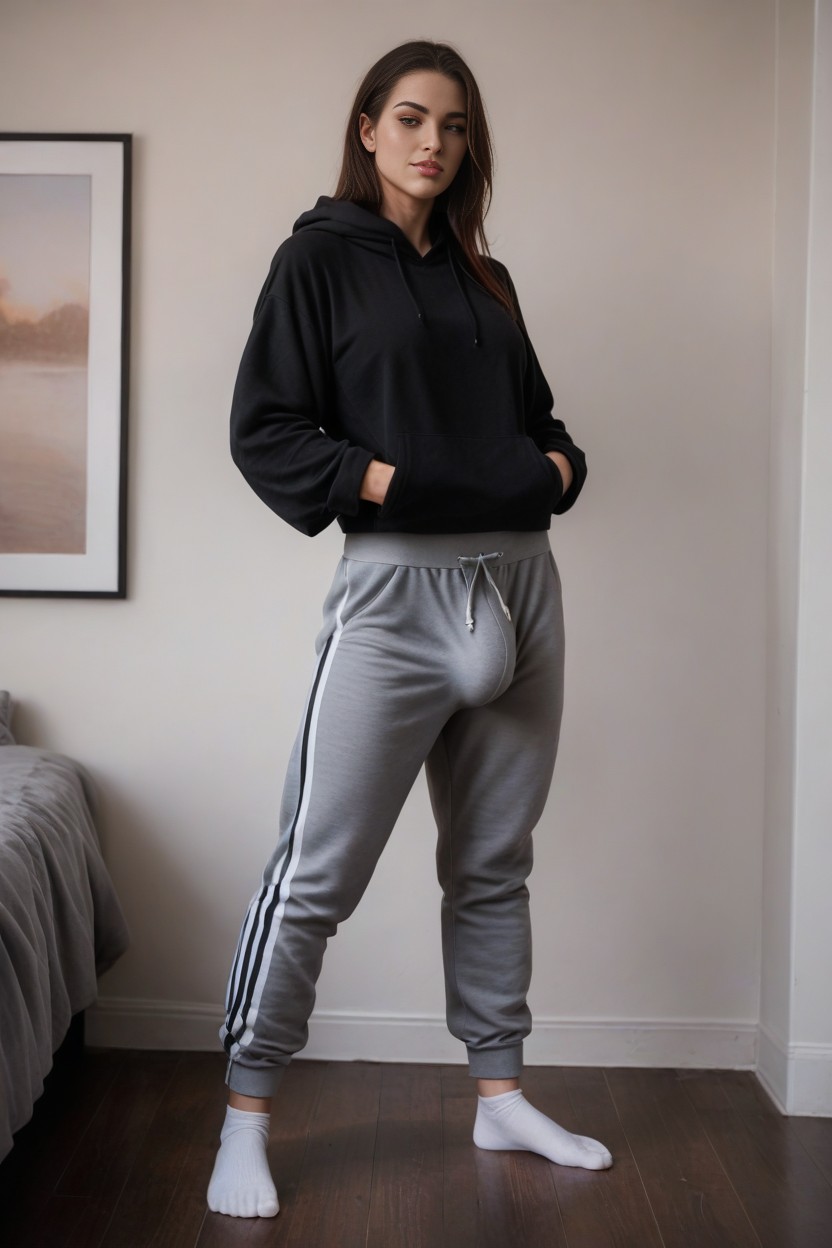Big Tits, Bulge, Baggy Hoodie ゲイAIポルノ