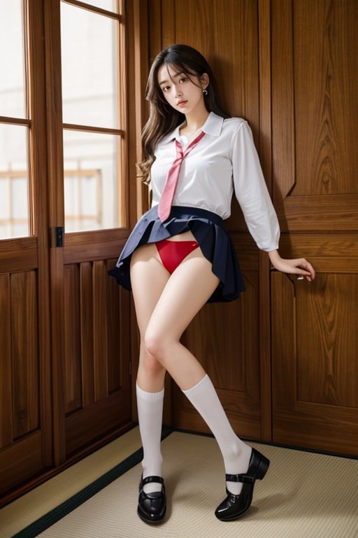 パンチラ, 制服, 18AIポルノ