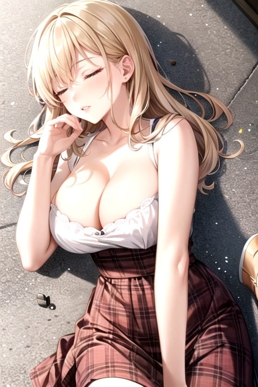 Passed Out, Blushing, Blonde WomanAI黄片