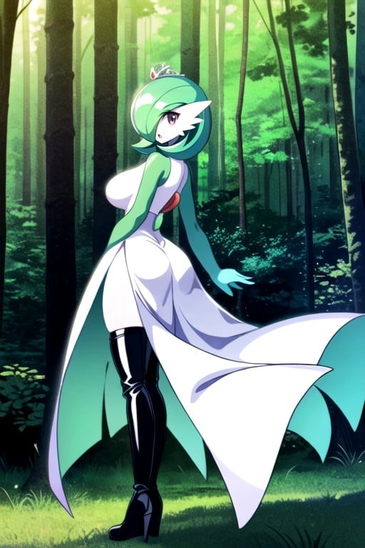 Large Breasts, Vue De Côté, Gardevoir (pokemon)Porno IA Hentai