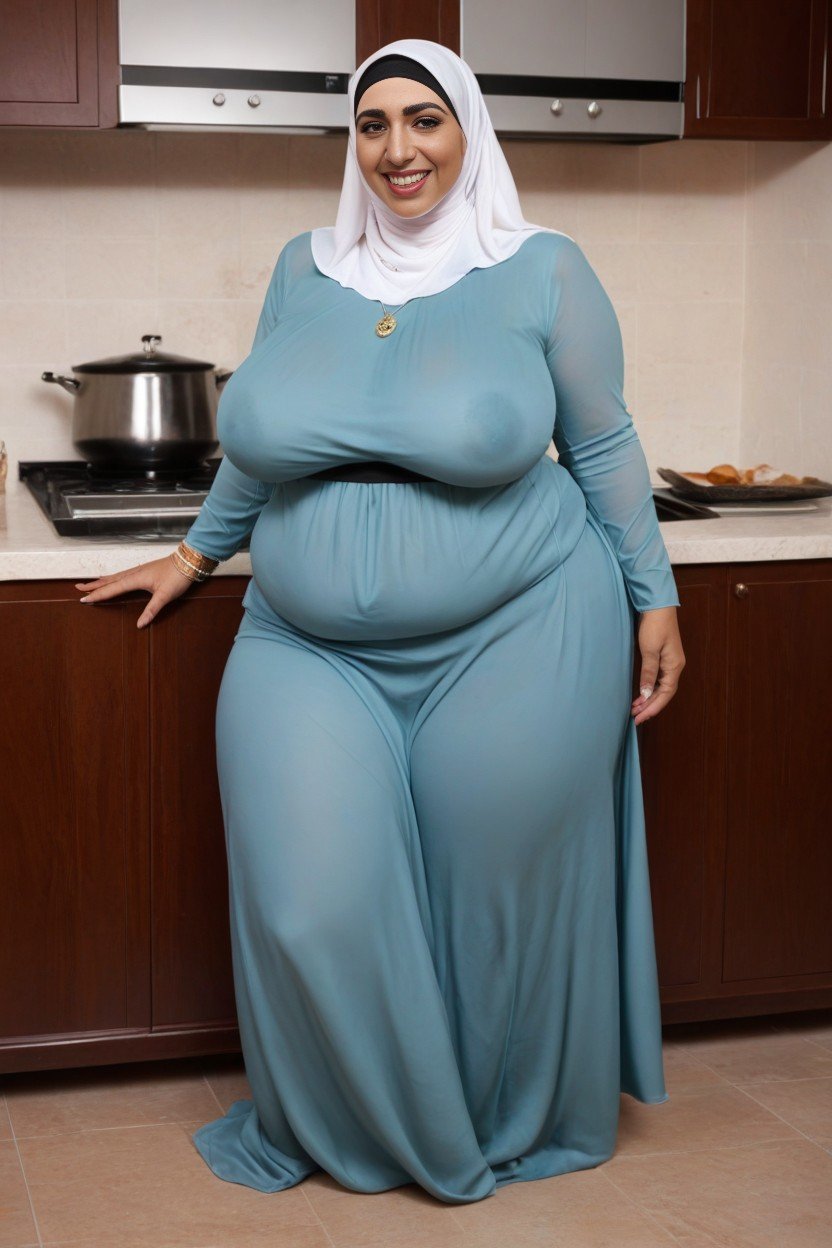 Arabic Dress, Extremely Large Ass, 30+ AI Porn