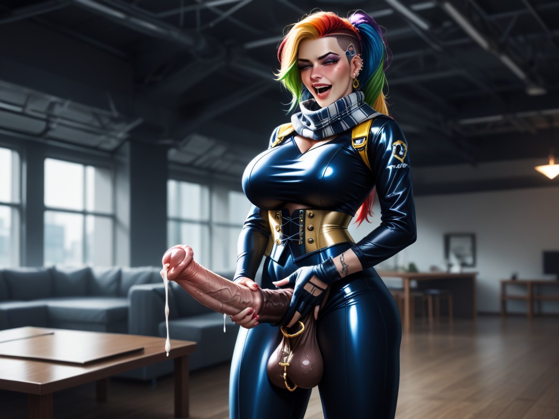 Masturbation, Corset, Bulge Inclothes Shemale AI Porn