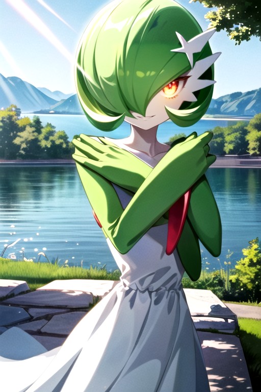 Wind In Hair, Glowing Eyes, Gardevoir (pokemon) Shemale AI Porn