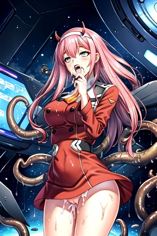 Spaceship, Raining, Zero-two (darling In The Franxx) Hentai AI Porn