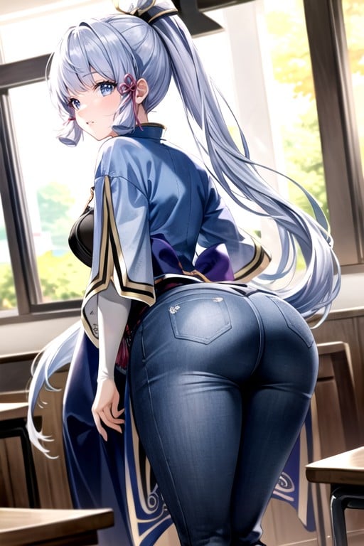 Rear View, Classroom, Jeans AI Porn