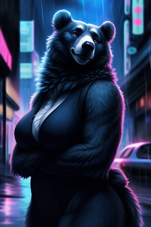 Cyberpunk City, Massive Breast, Model Furry AI Porn