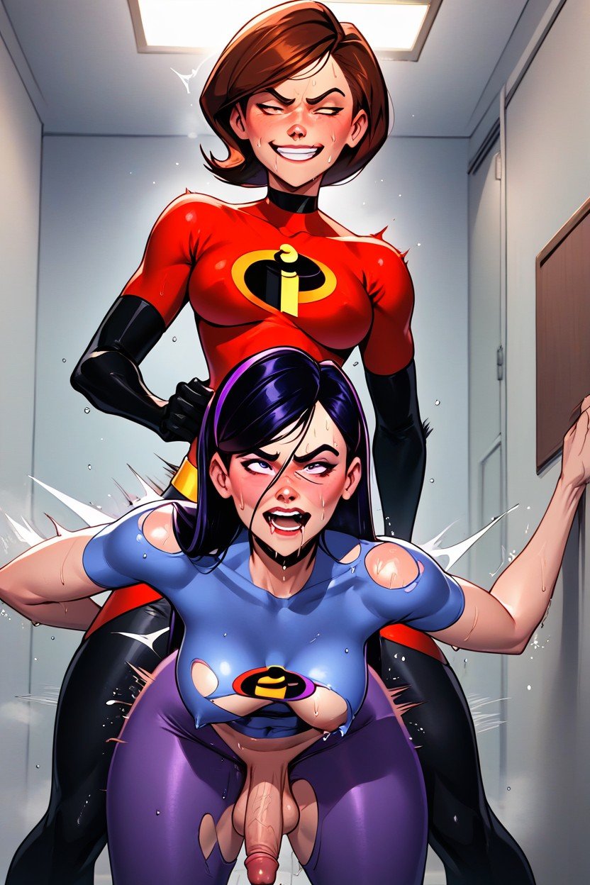 Violet Smirk, Helen Parr Thick Thighs, The Incredibles Character AI Porn