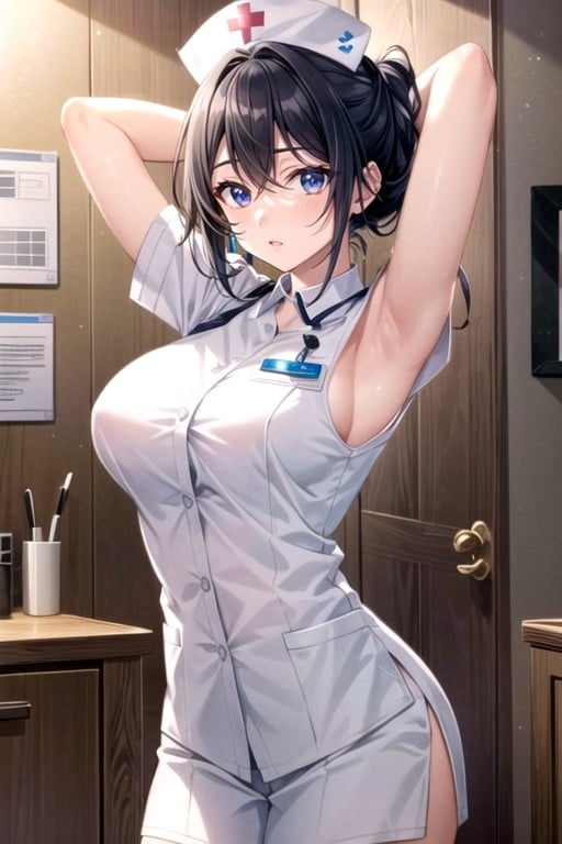 Black Hair, Split Screen, Nurse AI Porn