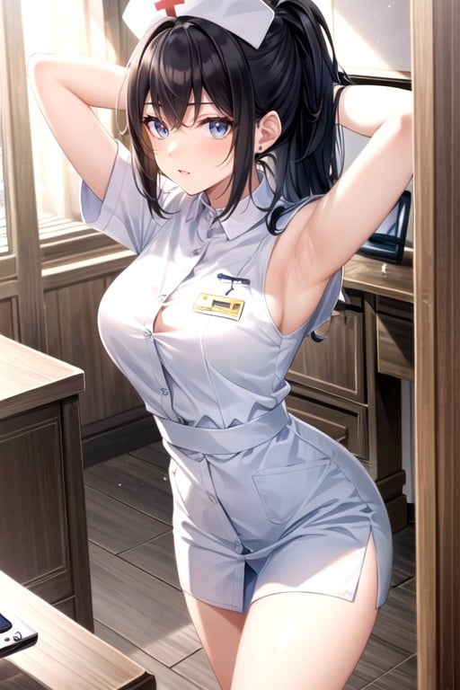 Fit, Arms Up, Nurse AI Porn