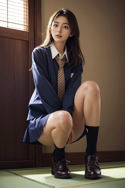 School Uniform, Bottom Up (upskirt), Bottom Up AI Porn